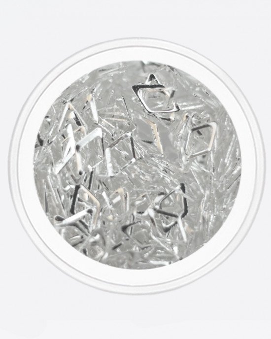 Металлический декор, ромб серебро 5х3мм